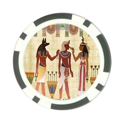 Egyptian Design Man Woman Priest Poker Chip Card Guard (10 Pack) by Celenk