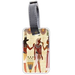 Egyptian Design Man Woman Priest Luggage Tags (two Sides) by Celenk