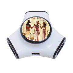 Egyptian Design Man Woman Priest 3-port Usb Hub by Celenk