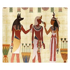 Egyptian Design Man Woman Priest Double Sided Flano Blanket (small)  by Celenk