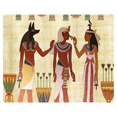 Egyptian Design Man Woman Priest Double Sided Flano Blanket (medium)  by Celenk