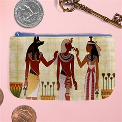 Egyptian Design Man Woman Priest Large Coin Purse by Celenk