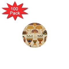 Egyptian Paper Papyrus Hieroglyphs 1  Mini Buttons (100 Pack)  by Celenk