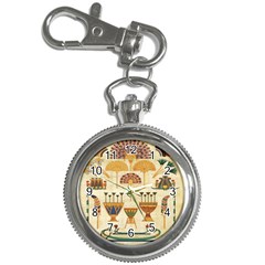 Egyptian Paper Papyrus Hieroglyphs Key Chain Watches by Celenk