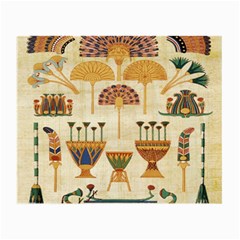 Egyptian Paper Papyrus Hieroglyphs Small Glasses Cloth by Celenk