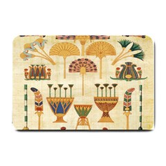 Egyptian Paper Papyrus Hieroglyphs Small Doormat  by Celenk