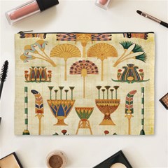 Egyptian Paper Papyrus Hieroglyphs Cosmetic Bag (xl) by Celenk