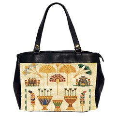 Egyptian Paper Papyrus Hieroglyphs Office Handbags (2 Sides)  by Celenk