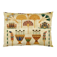 Egyptian Paper Papyrus Hieroglyphs Pillow Case (two Sides) by Celenk