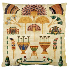 Egyptian Paper Papyrus Hieroglyphs Standard Flano Cushion Case (two Sides) by Celenk