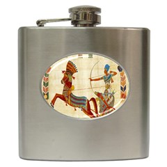 Egyptian Tutunkhamun Pharaoh Design Hip Flask (6 Oz) by Celenk