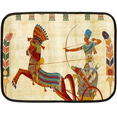 Egyptian Tutunkhamun Pharaoh Design Fleece Blanket (mini) by Celenk