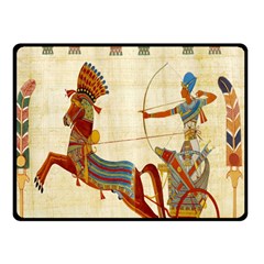 Egyptian Tutunkhamun Pharaoh Design Double Sided Fleece Blanket (small)  by Celenk