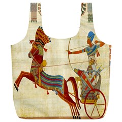 Egyptian Tutunkhamun Pharaoh Design Full Print Recycle Bags (l)  by Celenk