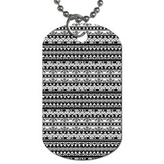 Zentangle Lines Pattern Dog Tag (one Side) by Celenk