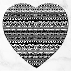 Zentangle Lines Pattern Jigsaw Puzzle (heart) by Celenk