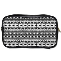 Zentangle Lines Pattern Toiletries Bags by Celenk