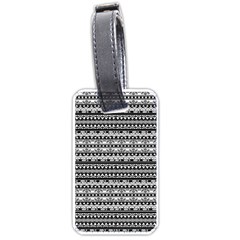 Zentangle Lines Pattern Luggage Tags (one Side)  by Celenk