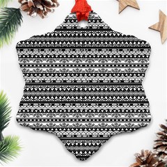 Zentangle Lines Pattern Ornament (snowflake) by Celenk