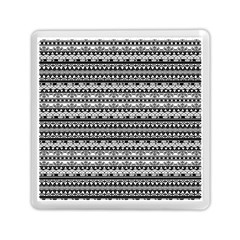 Zentangle Lines Pattern Memory Card Reader (square)  by Celenk