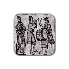 Man Ethic African People Collage Rubber Coaster (square)  by Celenk