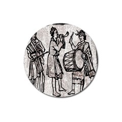 Man Ethic African People Collage Magnet 3  (round) by Celenk