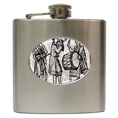 Man Ethic African People Collage Hip Flask (6 Oz) by Celenk