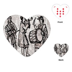 Man Ethic African People Collage Playing Cards (heart)  by Celenk