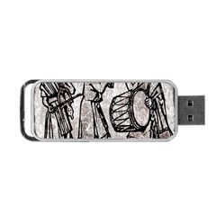 Man Ethic African People Collage Portable Usb Flash (one Side) by Celenk