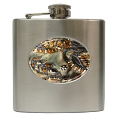 Texture Textile Beads Beading Hip Flask (6 Oz) by Celenk