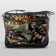 Texture Textile Beads Beading Messenger Bags by Celenk