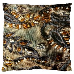 Texture Textile Beads Beading Large Cushion Case (two Sides) by Celenk