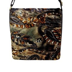 Texture Textile Beads Beading Flap Messenger Bag (l)  by Celenk