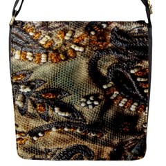 Texture Textile Beads Beading Flap Messenger Bag (s) by Celenk