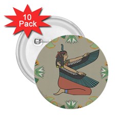 Egyptian Woman Wings Design 2 25  Buttons (10 Pack)  by Celenk