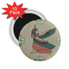 Egyptian Woman Wings Design 2 25  Magnets (10 Pack)  by Celenk