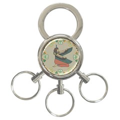 Egyptian Woman Wings Design 3-ring Key Chains by Celenk