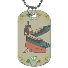 Egyptian Woman Wings Design Dog Tag (two Sides) by Celenk