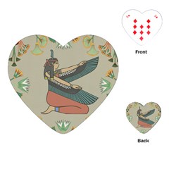 Egyptian Woman Wings Design Playing Cards (heart)  by Celenk