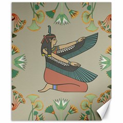 Egyptian Woman Wings Design Canvas 8  X 10  by Celenk