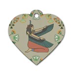 Egyptian Woman Wings Design Dog Tag Heart (One Side) Front