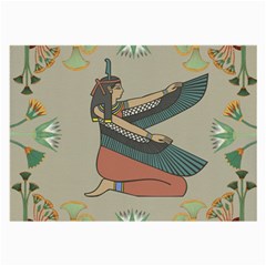 Egyptian Woman Wings Design Large Glasses Cloth (2-side) by Celenk