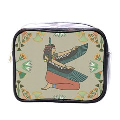 Egyptian Woman Wings Design Mini Toiletries Bags by Celenk