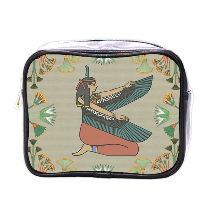 Egyptian Woman Wings Design Mini Toiletries Bags