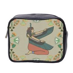 Egyptian Woman Wings Design Mini Toiletries Bag 2-side by Celenk