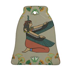 Egyptian Woman Wings Design Bell Ornament (two Sides) by Celenk