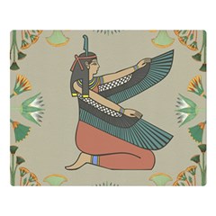 Egyptian Woman Wings Design Double Sided Flano Blanket (large)  by Celenk