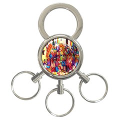 Guatemala Art Painting Naive 3-ring Key Chains by Celenk