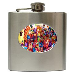 Guatemala Art Painting Naive Hip Flask (6 Oz) by Celenk