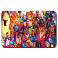 Guatemala Art Painting Naive Large Doormat  by Celenk